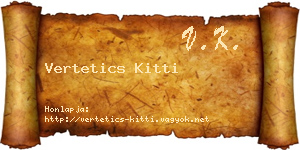 Vertetics Kitti névjegykártya