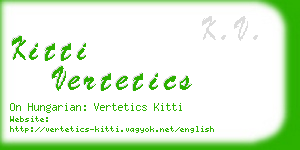 kitti vertetics business card